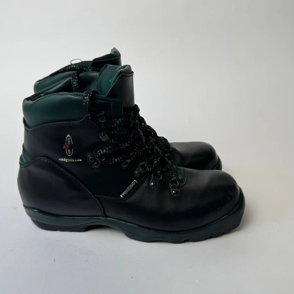 Alpina BC 5019 Backcountry Ski Boots Mens Size 9 Black‎ Green Thinsulate